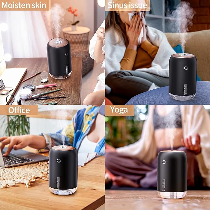 SmartDevil Portable Mini Humidifier, 500ml Desk Plant Humidifier, USB Personal - Image 7