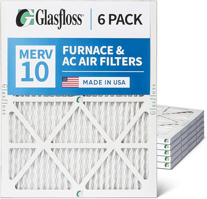 Glasfloss 21-1/2 x 23-5/16 x 1 MERV 10 Pleated Air Filters Box of 6. - Image 5