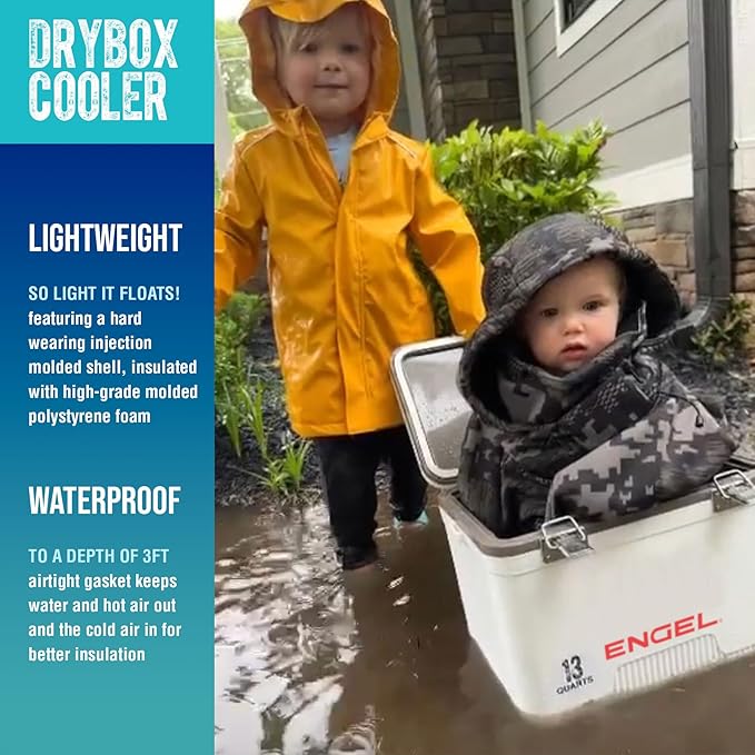 Engel 19qt Leak-Proof, Air Tight, Drybox Cooler and Small Hard Shell Lunchbox - Image 8