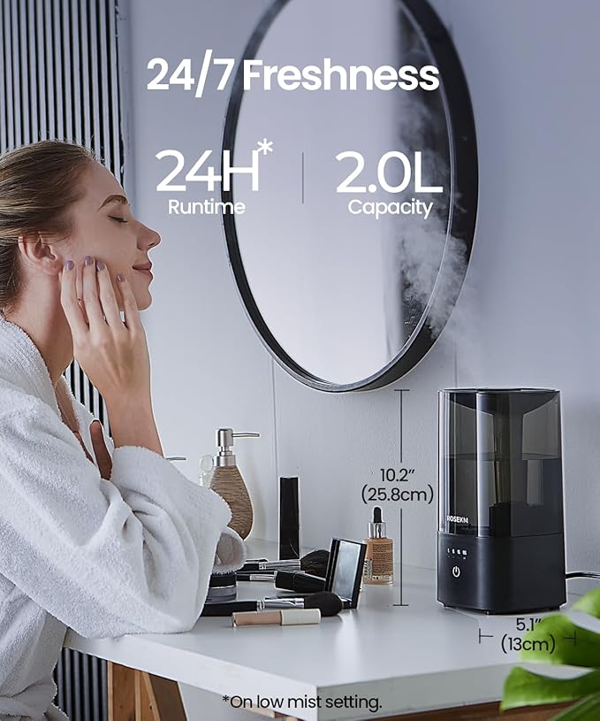 Humidifiers for Bedroom, 2.0L Cool Mist Humidifier for Home Plant and Baby - Image 3