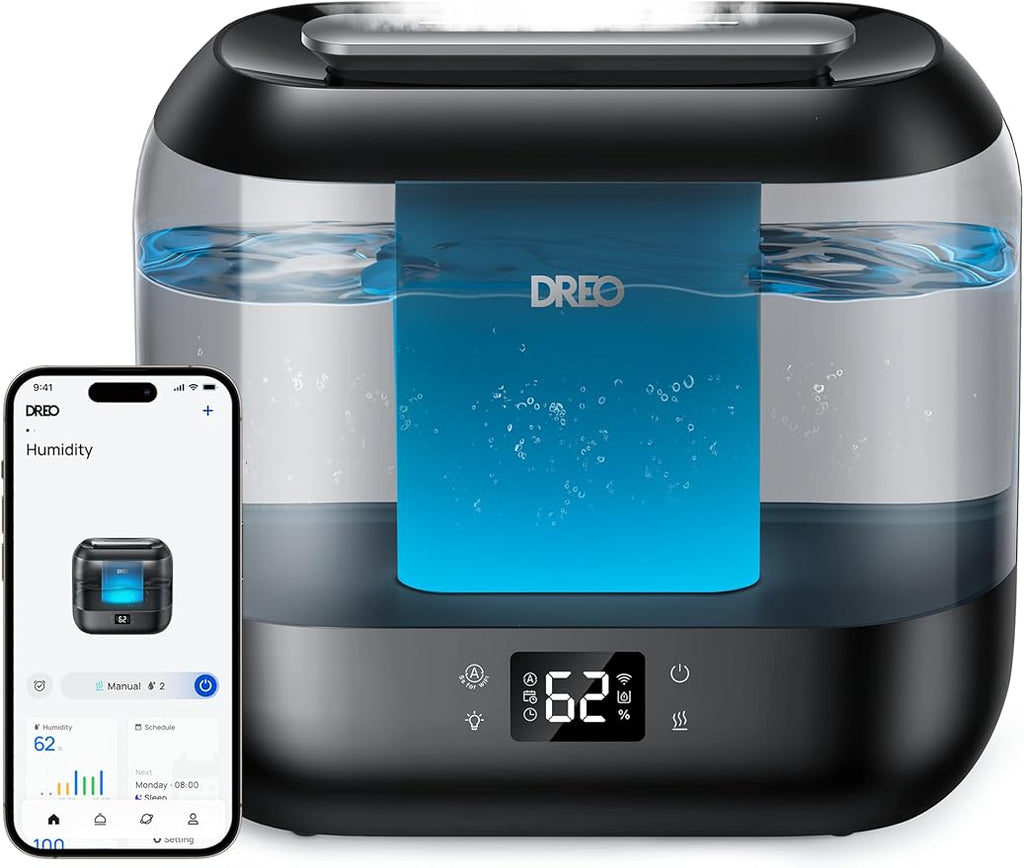 Dreo Smart Humidifiers for Bedroom, Top Fill 4L Supersized Humidifier Large Room by DREO