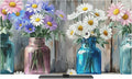 Rustic Flower Vase Retro Wood Indoor TV Cover, Elastic TV Screen Protector by Unknown