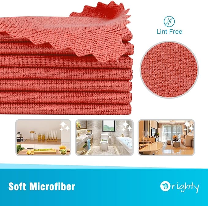 Orighty Microfiber Cleaning Cloth, 800 Pack Highly Absorbent Cleaning Rags - Image 2