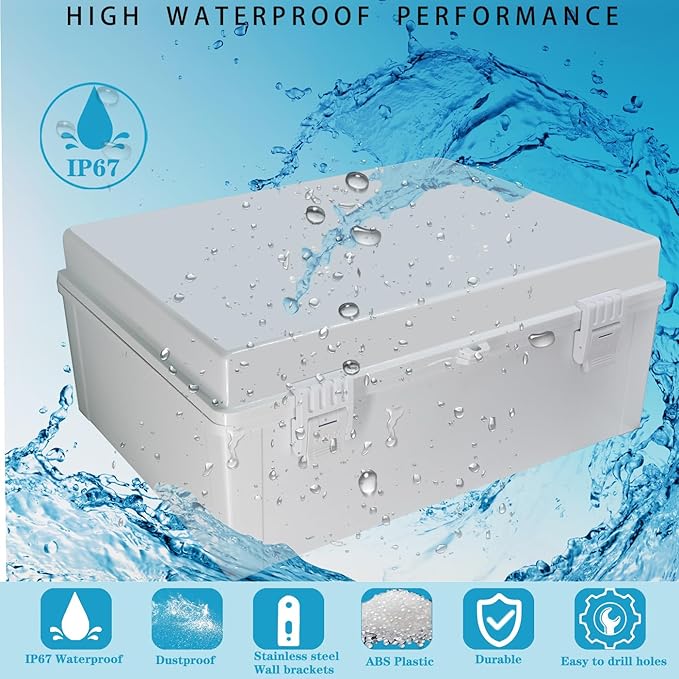 Waterproof Outdoor Electrical Box Junction Box Weatherproof IP67 ABS Plastic - Image 2