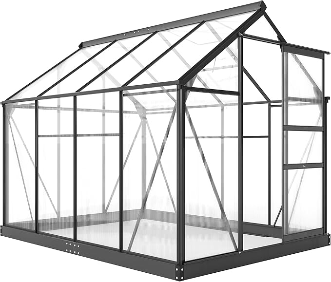 Outsunny 6' x 8' Greenhouse for Outdoors, Polycarbonate Greenhouse by Outsunny