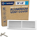 24x6 Inch Air Return Vent Cover Decorative – Premium Aluminum AC Vent Cover by LAMINAIRE