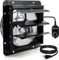 12 Inch Shutter Exhaust Fan for Greenhouse, Chicken Coop Ventilation, Wall by Hipoilk