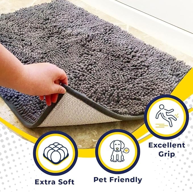 Muddy Mat® Pack of 3 Highly Absorbent Microfiber Dog Door Mat and Pet Rug - Image 2