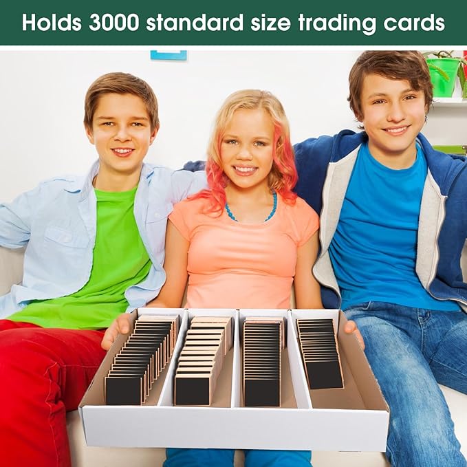 Yexiya 15 Pcs 3200 Count Sports Card Storage Boxes White Trading Card Box - Image 7