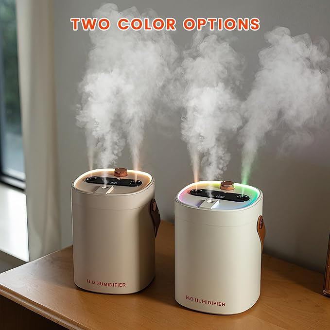 2L Humidifier for Bedroom, Portable Cool Mist Humidifiers, Ultra Quiet 20dB - Image 8
