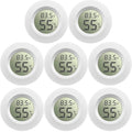 Weewooday 8 Pcs Mini Hygrometer Thermometer Round Digital Humidity Gauge by Weewooday
