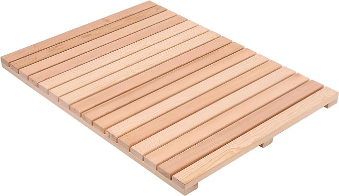 bingaai Cedar Wood Shower Mat, Cedar Wooden Bath Mats, Wood Bath Mat 31.5 × by WhenStyleMeetsPracticality