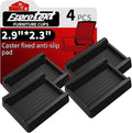 Ezprotekt Rectangle Rubber Caster Cups, 2.9" x 2.3" Anti-Slip Furniture Gripper by VisittheEzprotekt