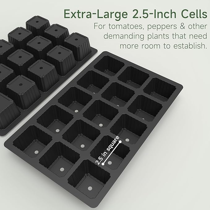 Gardzen 5-Pack Seed Starter Kits, Reusable Plant Germination Trays - Image 4