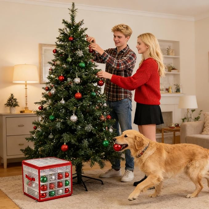 Ornament Organizer Storage Box | Space-Saving Decoration Container - Image 2