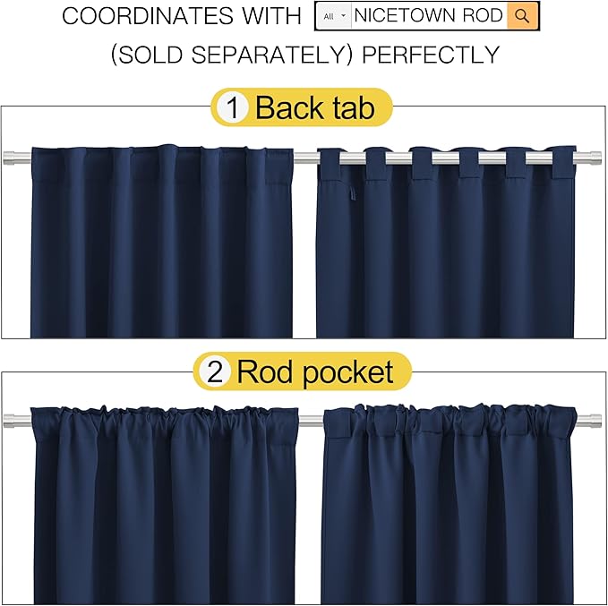 NICETOWN Window Treatment Blackout Curtains - Image 3
