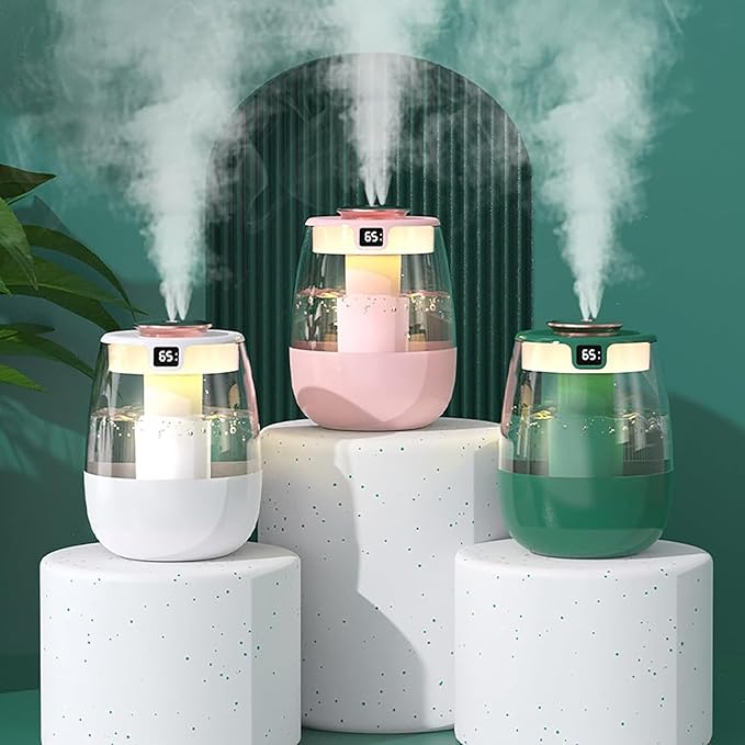 Cool Mist Humidifiers, 1.5L Led Lights, Smart Timer, Dual Nozzles, Quiet - Image 7