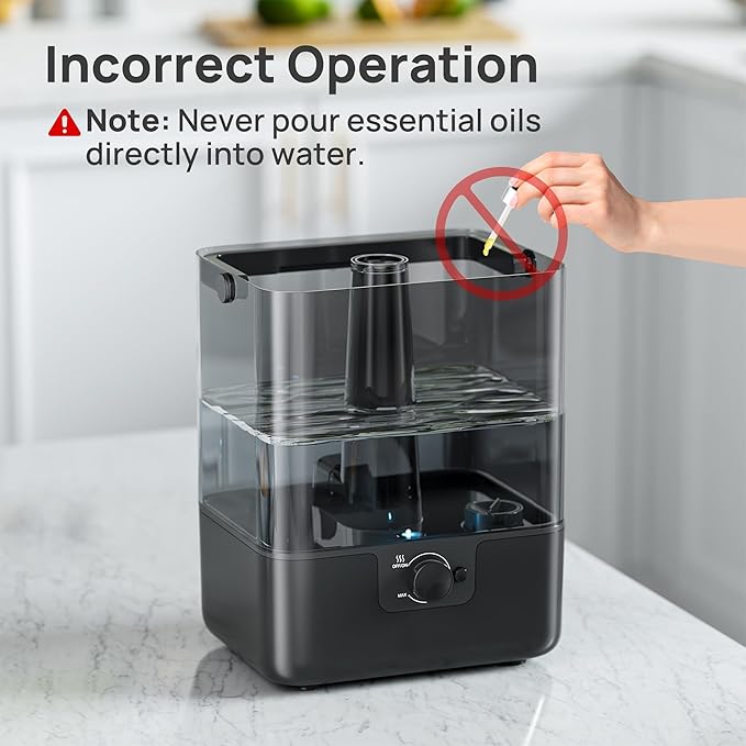 CHIVALZ 6L Humidifiers for Bedroom Large Room Home, Cool Mist Top Fill - Image 8