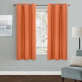MYSKY HOME Orange Bedroom Curtains 63 Inch Long Blackout Curtains by MYSKYHOME