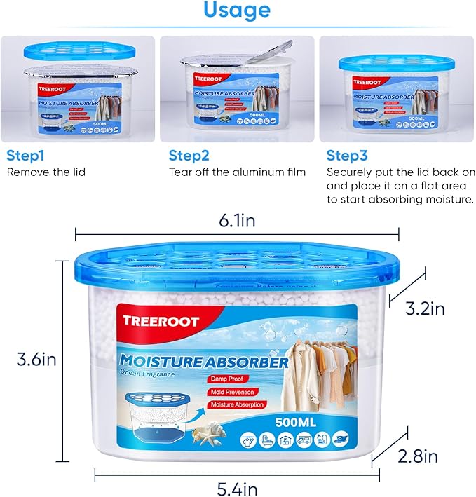 16 Pack Moisture Absorbers, 10.5 OZ Humidity Absorber Bucket, Moisture Absorbers - Image 9