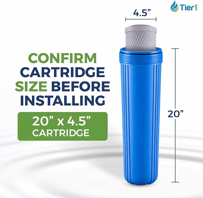 Tier1 25 Micron 20 x 4.5 Water Filter | Whole House Radial Flow Carbon - Image 3