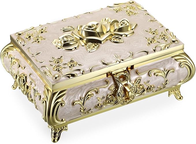 Hipiwe Jewelry Storage Chest Rectangular Keepsake Storage Box Trinket by Hipiwe
