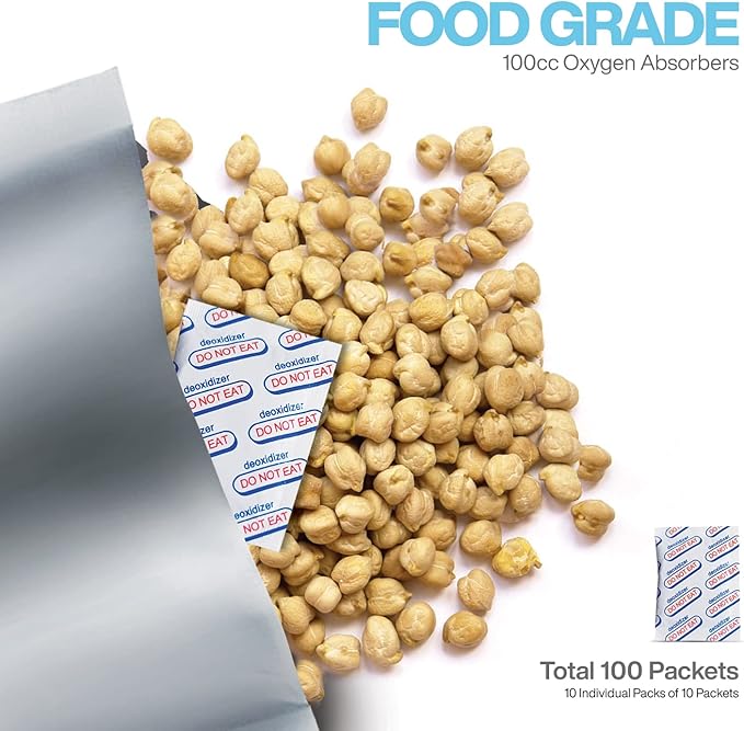 100cc Oxygen Absorbers for Food Storage, Food Grade Oxygen Absorbers Packets - Image 2