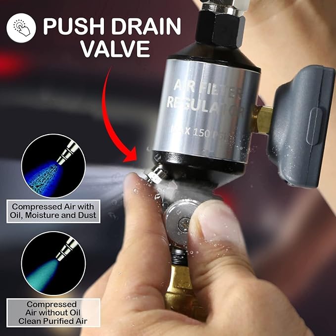 LE LEMATEC Digital Air Pressure Regulator & Water Separator - Image 3