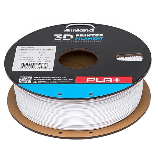 INLAND Micro Center PLA Plus 3D Printer Filament 1.75mm, 4 Pack Filament Bundle - Image 7