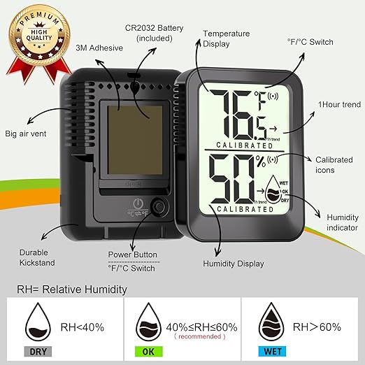 3 Pack Room Thermometer Indoor Hygrometer - Image 6