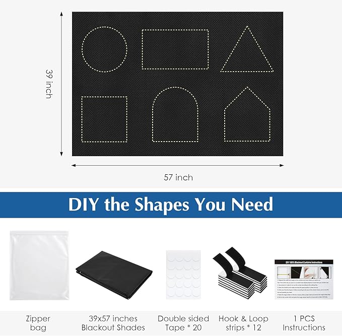 Blackout Window Cover, Portable Window Blinds, Travel DIY Window Blackout - Image 8
