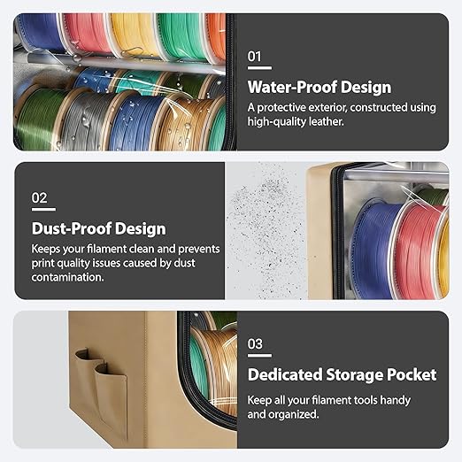 3D Filament Dry Storage Box, 2-Tier Metal Rack - Image 4