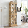 Lighted Glass Curio Cabinet by Unknown