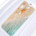 Starfish Summer Beach Bath Mat Non Slip, Sea Shell Ocean Fish 40 X 16 Inch by Britown
