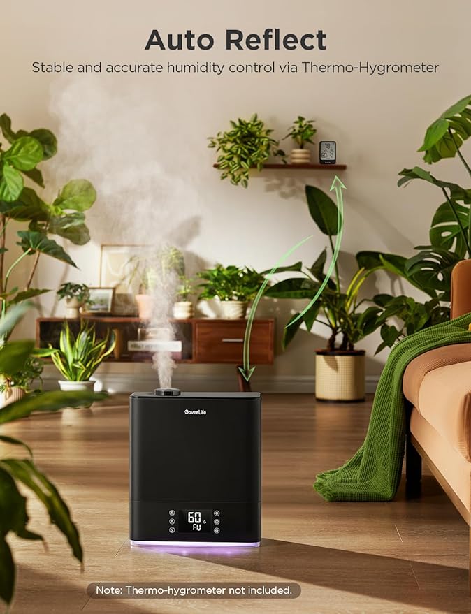 GoveeLife Smart Humidifiers for Bedroom Large Room, Top-Fill Cool Mist 6L WiFi - Image 3
