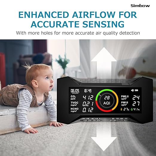 8-in-1 Air Quality Monitor Indoor, CF-20 Portable Air Quality Tester CO2 - Image 7