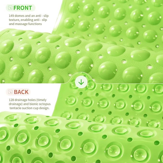 Anti-Slip Bathtub Shower mat, 27.5×14.5（Approximately 70×37cm） inch Soft - Image 2