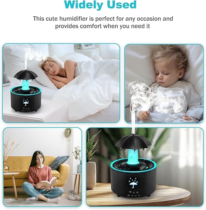 Humidifier for Bedroom, Rotating Umbrella Diffuser - Image 6