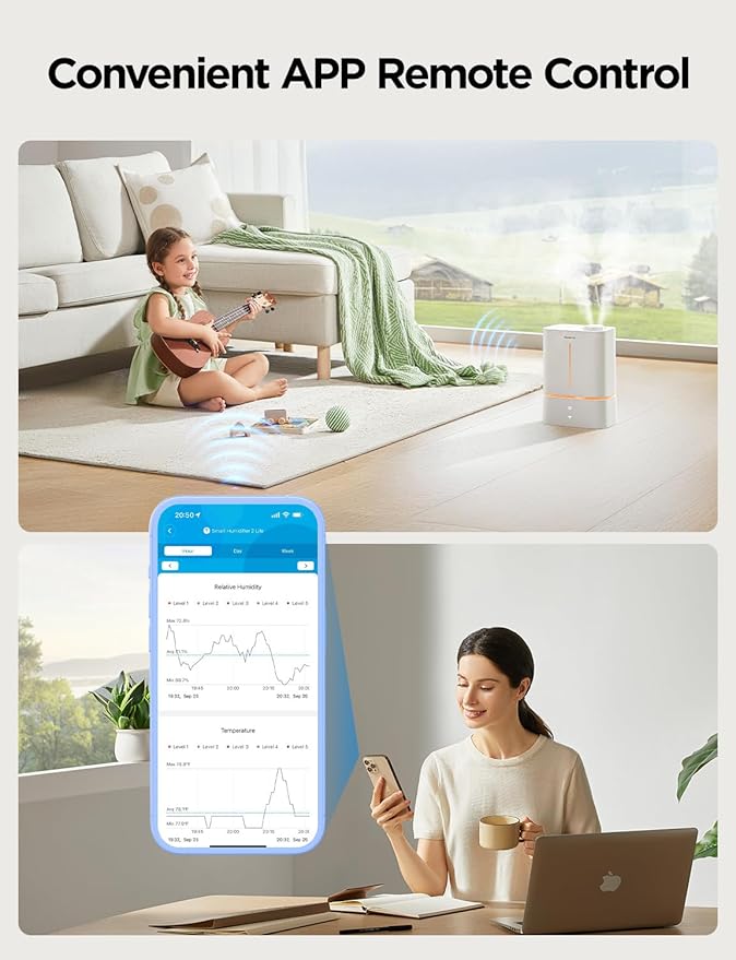 GoveeLife Smart Humidifiers for Bedroom, 4.5L Cool Mist Air Humidifiers - Image 5