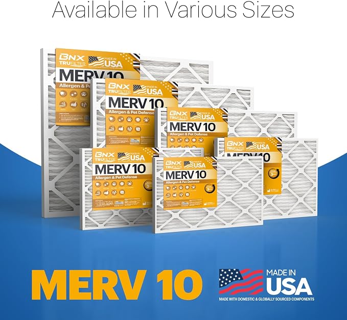 BNX TruFilter 18x20x1 MERV 10 AC Furnace Air Filter - Image 8