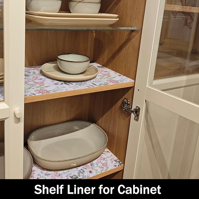 Leaf Floral Shelf Liners Non Adhesive and Strong Non-Slip Shelf and Drawer - Image 8