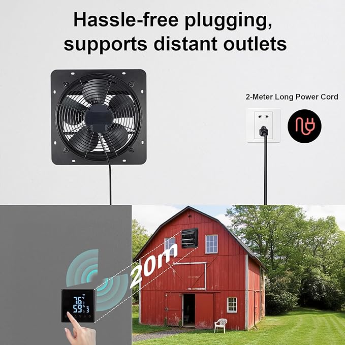 GROWNEER 12 Inch Shutter Exhaust Fan - Image 8