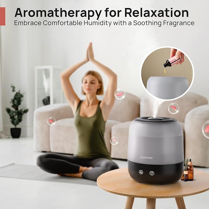 Clarston Humidifiers for Bedroom, 2L Top Fill - Image 5