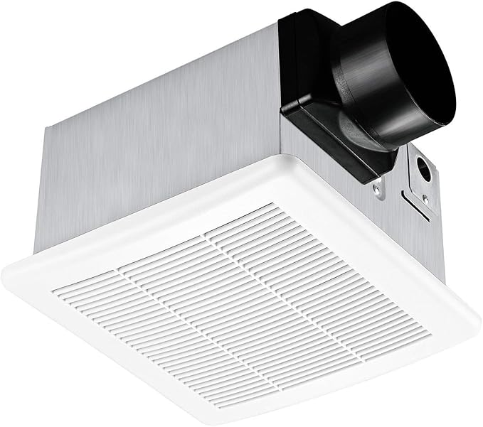 Tech Drive Bathroom Exhaust Fan 90 CFM 1.5 Sone, Very Quiet Ceiling Mounted by TechDrive