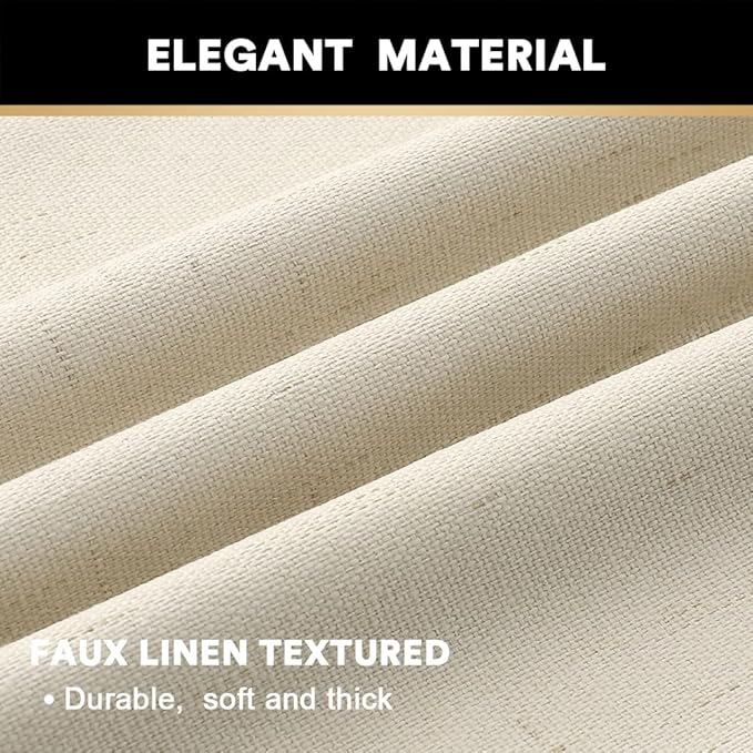PrinceDeco 100% Blackout Curtains 108 Inches Long 2 Panels Set - Image 3