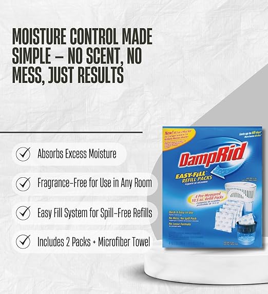 DampRid Easy Fill Moisture Absorber Refill No Scent 42 oz 2x Bundle - Image 2