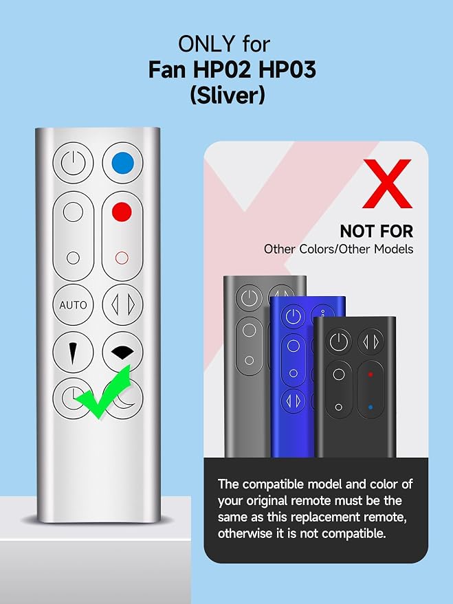 PZL Replacement Remote Control for Dyson Pure Hot + Cool Purifier Fan Heater - Image 2