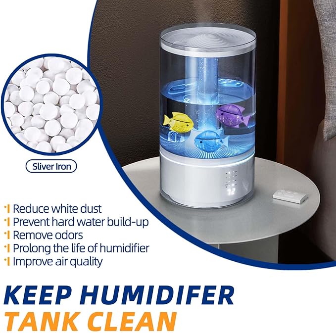 Humidifier Cleaner Fish, Tank Cleaning Cartridge, Purifies Water and Eliminates - Image 4