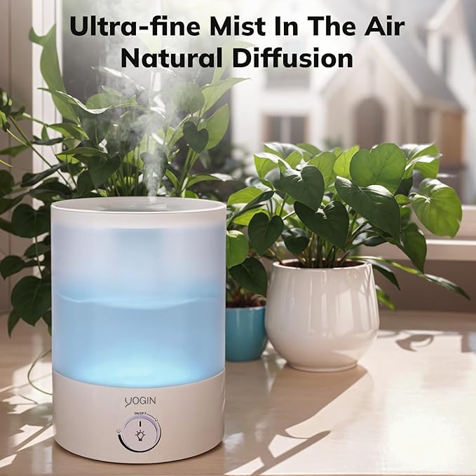 YOGIN Humidifiers for Bedroom Large room, Top fill 2.5L Ultrasonic cool mist - Image 4