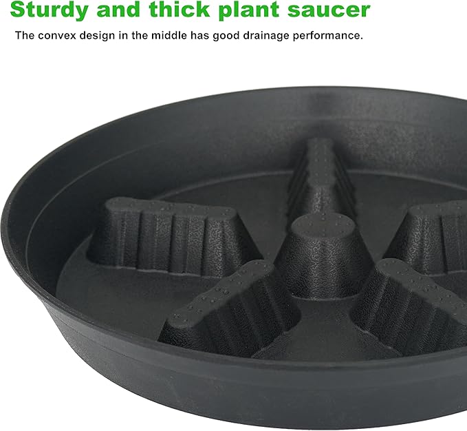 4 Pack Plant Saucer 12 inch, 8 10 14 17 inch, Plant Stand Plastic Plant Saucers - Image 3